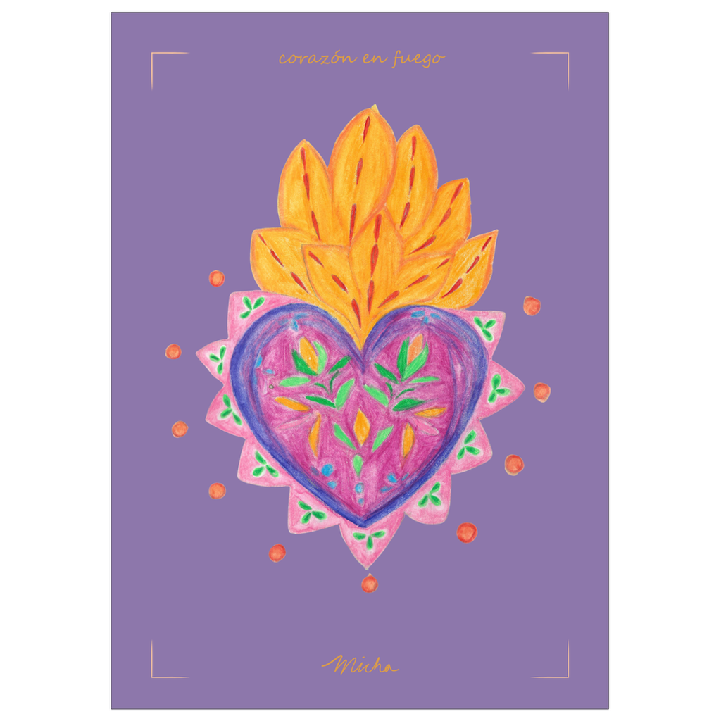 Corazón En Fuego (Purple)