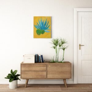 Cacti On Yellow Background